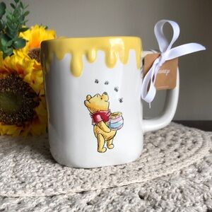 Rae Dunn Disney Winnie the Pooh Mug with Yellow Drip Accent